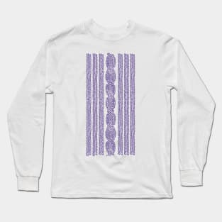 Cable Stripe Violet Long Sleeve T-Shirt